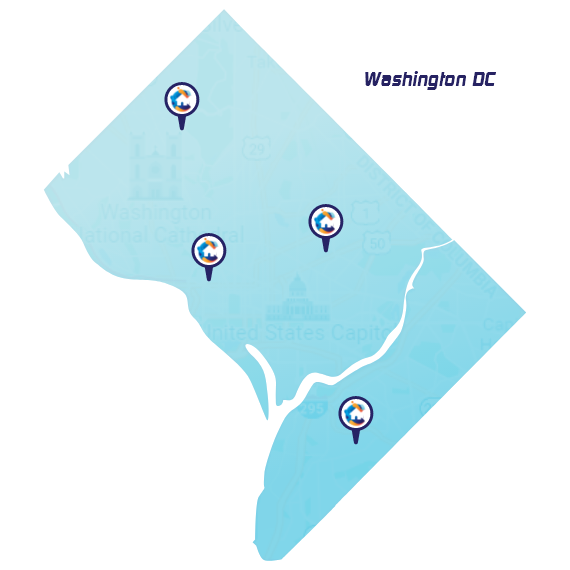 Cleaning House Company - Washington DC Map